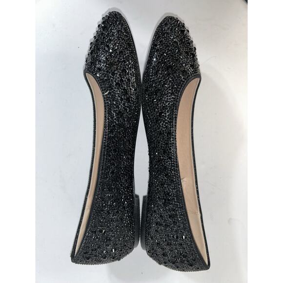 De Blossom Black Baba-102 Ballet Dressy Embellished Flats Size US 8.5 NWT - Picture 3 of 7